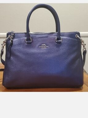 Coach Metallic Blue Mia Bag